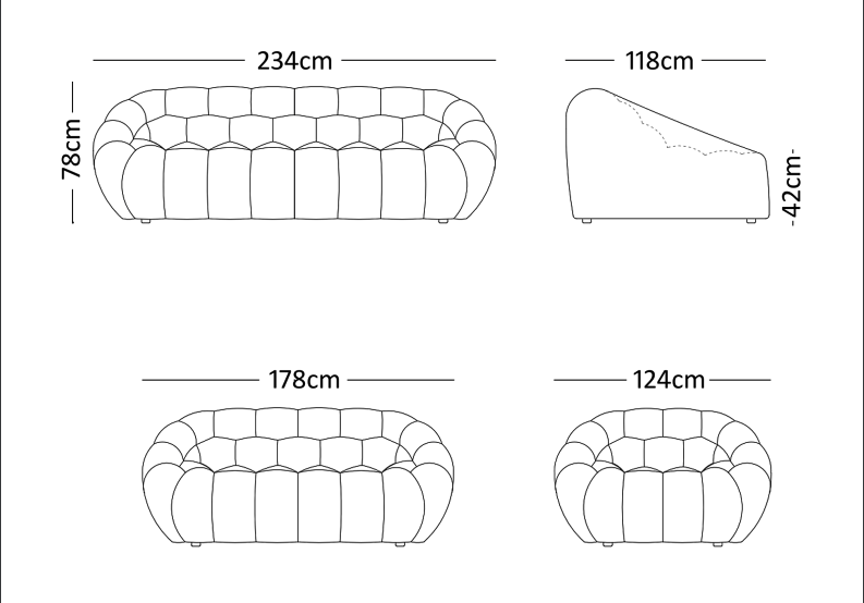 Sofa estilo burbuja